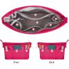 imageVercord Premium Nylon Purse Organizer Tote Handbag Insert Organizers Bag in Bag Zipper 13 Pockets 5 SizesRose