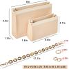 imageVercord Purse Insert Organizer 26 Toiletry Pouch Insert with Leopard Acrylic Chain Strap Beige LSmall