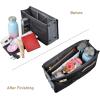 imageVercord Purse Organizer Insert for Handbags Bag Organizers Inside Tote Pocketbook Women Nurse Nylon 13 Pockets Black SmallBlack