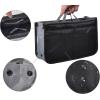imageVercord Purse Organizer Insert for Handbags Bag Organizers Inside Tote Pocketbook Women Nurse Nylon 13 Pockets Black SmallBlack