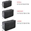 imageVercord Purse Organizer Insert for Handbags Bag Organizers Inside Tote Pocketbook Women Nurse Nylon 13 Pockets Black SmallBlack