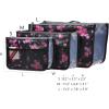 imageVercord Purse Organizer Insert for Handbags Bag Organizers Inside Tote Pocketbook Women Nurse Nylon 13 Pockets Black SmallBlack Red Flower