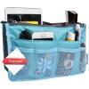imageVercord Purse Organizer Insert for Handbags Bag Organizers Inside Tote Pocketbook Women Nurse Nylon 13 Pockets Black SmallBlue