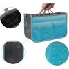 imageVercord Purse Organizer Insert for Handbags Bag Organizers Inside Tote Pocketbook Women Nurse Nylon 13 Pockets Black SmallBlue