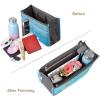 imageVercord Purse Organizer Insert for Handbags Bag Organizers Inside Tote Pocketbook Women Nurse Nylon 13 Pockets Black SmallBlue