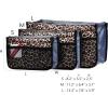 imageVercord Purse Organizer Insert for Handbags Bag Organizers Inside Tote Pocketbook Women Nurse Nylon 13 Pockets Black SmallLeopard