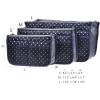 imageVercord Purse Organizer Insert for Handbags Bag Organizers Inside Tote Pocketbook Women Nurse Nylon 13 Pockets Black SmallNavy Blue Dot