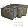 imageVercord Purse Organizer Insert for Handbags Bag Organizers Inside Tote Pocketbook Women Nurse Nylon 13 Pockets Black SmallOlive Green