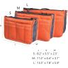 imageVercord Purse Organizer Insert for Handbags Bag Organizers Inside Tote Pocketbook Women Nurse Nylon 13 Pockets Black SmallOrange