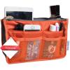 imageVercord Purse Organizer Insert for Handbags Bag Organizers Inside Tote Pocketbook Women Nurse Nylon 13 Pockets Black SmallOrange
