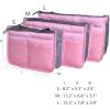imageVercord Purse Organizer Insert for Handbags Bag Organizers Inside Tote Pocketbook Women Nurse Nylon 13 Pockets Black SmallPink