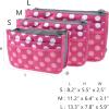 imageVercord Purse Organizer Insert for Handbags Bag Organizers Inside Tote Pocketbook Women Nurse Nylon 13 Pockets Black SmallRose Dot