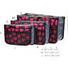 imageVercord Purse Organizer Insert for Handbags Bag Organizers Inside Tote Pocketbook Women Nurse Nylon 13 Pockets Black SmallRose Heart