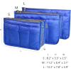 imageVercord Purse Organizer Insert for Handbags Bag Organizers Inside Tote Pocketbook Women Nurse Nylon 13 Pockets Black SmallSapphire Blue
