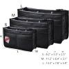 imageVercord Updated Purse Handbag Organizer Insert Liner Bag in Bag 13 Pockets Black MediumBlack
