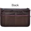 imageVercord Updated Purse Handbag Organizer Insert Liner Bag in Bag 13 Pockets Black MediumCoffee