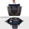 imageVercord Updated Purse Handbag Organizer Insert Liner Bag in Bag 13 Pockets Black MediumNavy Blue