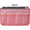 imageVercord Updated Purse Handbag Organizer Insert Liner Bag in Bag 13 Pockets Black MediumPink