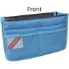 imageVercord Updated Purse Handbag Organizer Insert Liner Bag in Bag 13 Pockets Black MediumSky Blue