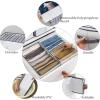 imageVercord Washable Pants Drawer Organizer 9 Divider Foldable Clothes Organizer Wardrobe Storage Box Large 2 for Underwear Socks Jeans Grey