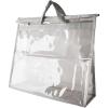 imageVercord Clear PVC Handbag DustFree Cover Moistureproof Purse Storage Bag Organizer with Handle Zipper SpaceSave Holder for Closet Pink XXLGrey