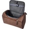 imageVercord Mens Toiletry Bag Wash Travel Small Shaving Dop Kit Shower Bathroom Ditty Hygiene Bag BlackFrosted Coffee