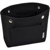 imageVercord Mini Slim Small Felt Purse Organizer Insert Inside Handbag Tote Pocketbook for Women BlackAMiniBlack