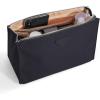 imageVercord Nylon Purse Organizer Insert for Hangbags Comestic Storage Toiletry Kit Bag in Bag with Zipper Pocket Black SBlack