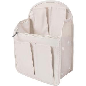 imageVercord Backpack Organizer Insert Liner Hanging Travel Bag in Bag with Many PocketsBeige