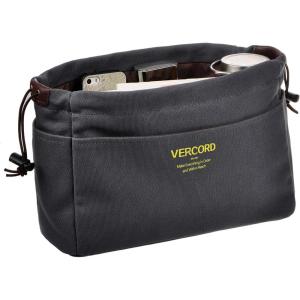 imageVercord Canvas Handbag Organizers Sturdy Purse Insert Organizer Bag in Bag 10 Pockets Beige SmallGrey