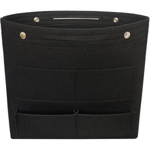 imageVercord Extra Tall Felt Bag Organizer Vertical Height Design for Deep Tote and Backpack Bags Cream BeigeBlack