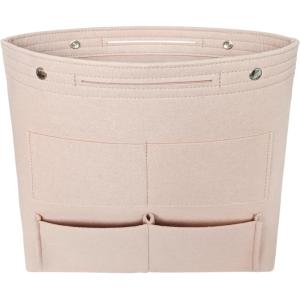 imageVercord Extra Tall Felt Bag Organizer Vertical Height Design for Deep Tote and Backpack Bags Cream BeigeCream Beige