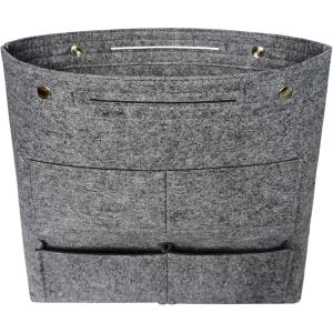 imageVercord Extra Tall Felt Bag Organizer Vertical Height Design for Deep Tote and Backpack Bags Cream BeigeGrey