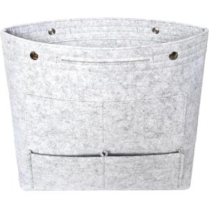 imageVercord Extra Tall Felt Bag Organizer Vertical Height Design for Deep Tote and Backpack Bags Cream BeigeLight Grey