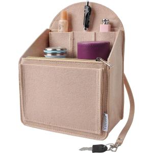 imageVercord Felt Backpack Organizer Rucksack Insert Liner Inside Daypack Shoulder Bag 5 Colors 2 SizeBeige