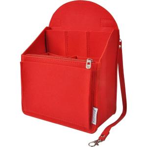 imageVercord Felt Backpack Organizer Rucksack Insert Liner Inside Daypack Shoulder Bag 5 Colors 2 SizeRed