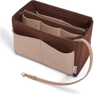 imageVercord Felt Organizer Insert For Purse Handbag Tote Bag In Bag Inside Shaper Divider Neo Beige Slender MediumA Coffee  Beige