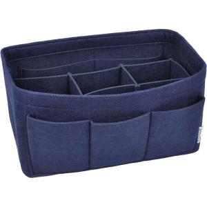 imageVercord Felt Purse Organizer Handbag Insert Liner Shaper Bag in Bags for Speedy Neverfull Tote Navy SmallNavy