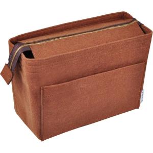 imageVercord Felt Zipper Handbag Tote Purse Duffel Backpack Organizer Insert Beige LargeCoffee
