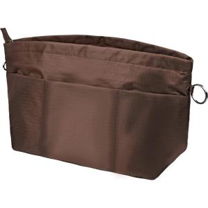 imageVercord Handbag Purse Tote Pocketbook Organizer Insert Zipper Closure 11 Pockets 3 Sizes Many ColorsCoffee