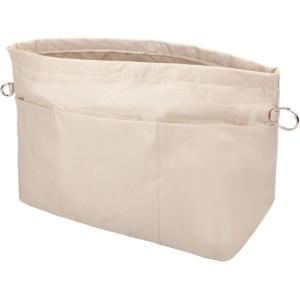 imageVercord Handbag Purse Tote Pocketbook Organizer Insert Zipper Closure 11 Pockets 3 Sizes Many ColorsMilky Beige