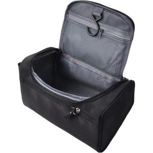 imageVercord Mens Toiletry Bag Wash Travel Small Shaving Dop Kit Shower Bathroom Ditty Hygiene Bag BlackBlack