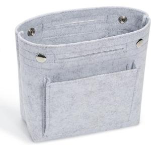imageVercord Mini Slim Small Felt Purse Organizer Insert Inside Handbag Tote Pocketbook for Women BlackAminilight grey new