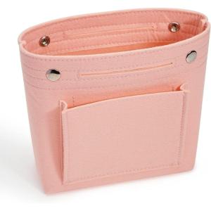 imageVercord Mini Slim Small Felt Purse Organizer Insert Inside Handbag Tote Pocketbook for Women BlackAminipale pink new