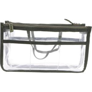 imageVercord Patterned Purse Handbag Tote Pocketbook Bag Organizer Insert with Zipper Handle for Women Large Blackarmy green