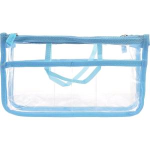 imageVercord Patterned Purse Handbag Tote Pocketbook Bag Organizer Insert with Zipper Handle for Women Large Blackblue