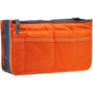 imageVercord Purse Organizer Insert for Handbags Bag Organizers Inside Tote Pocketbook Women Nurse Nylon 13 Pockets Black SmallOrange