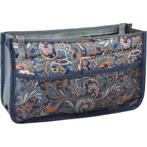 imageVercord Purse Organizer Insert for Handbags Bag Organizers Inside Tote Pocketbook Women Nurse Nylon 13 Pockets Black SmallSplash Wave