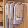 imageVercord Hanging Garment Bags Set of 3 Closet Clothes Storage Clear Dustproof Cover Suit Shirt Sweater Dress Coat with Zipper Taro Purple236x39x396236x39x492236x39x59IN