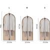 imageVercord Hanging Garment Bags Set of 3 Closet Clothes Storage Clear Dustproof Cover Suit Shirt Sweater Dress Coat with Zipper Taro Purple236x39x396236x39x492236x39x59IN